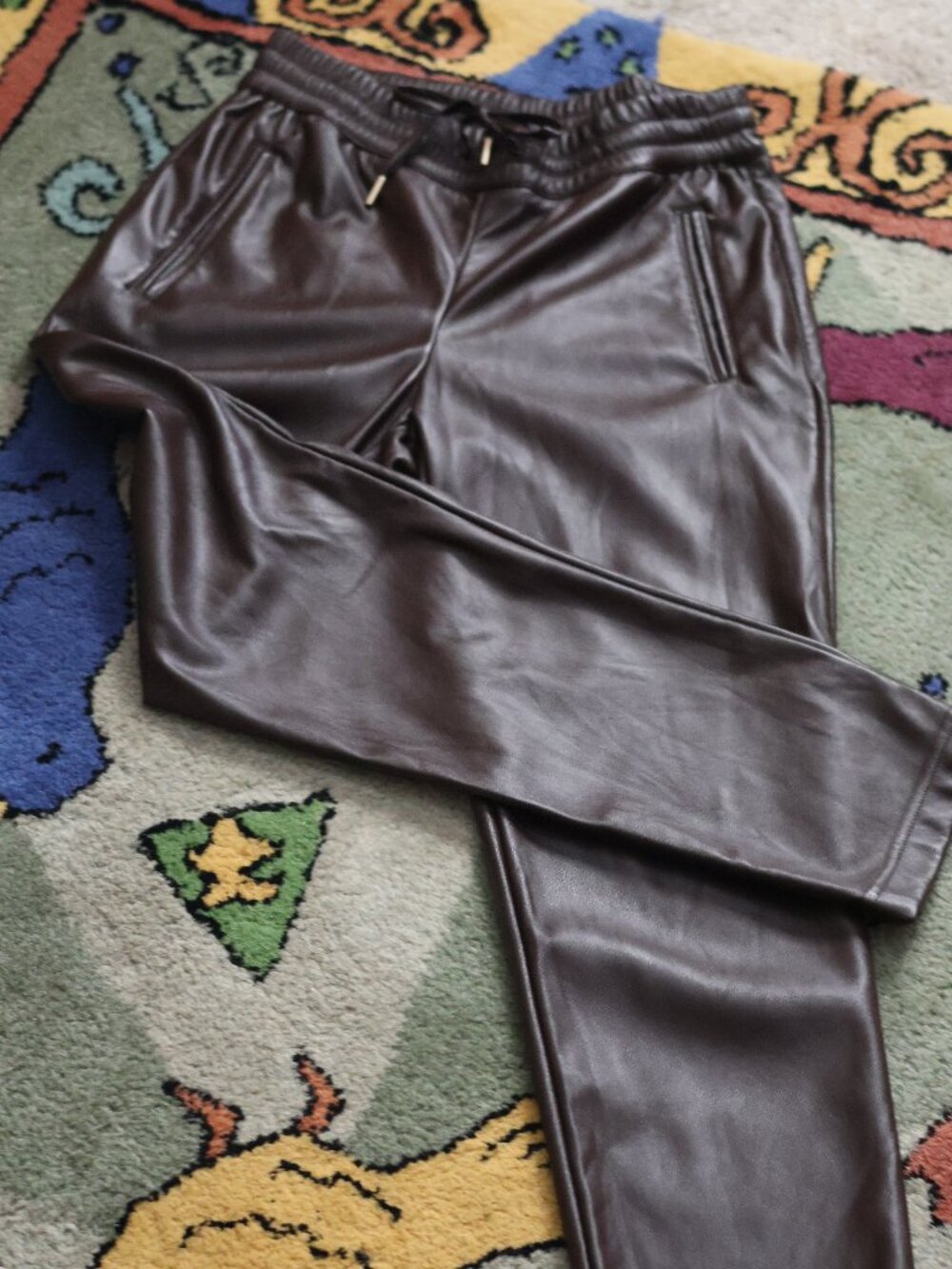Joie Faux Leather Straight leg with drawstring
